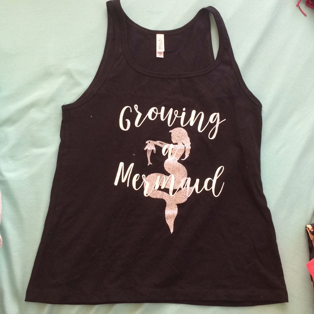 Maternity tank "growing a mermaid"